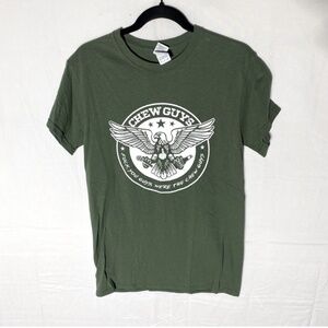 Gildan Chew Guys Army Green Tri City Punk Rock T Shirt S